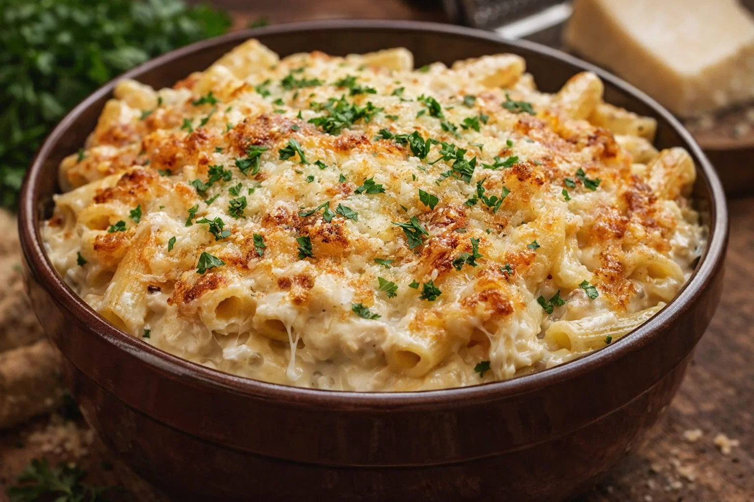 Baked Cottage Cheese Alfredo