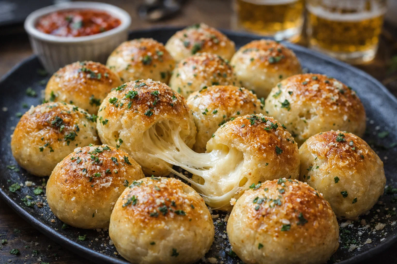 Easy Garlic Cheese Bombs