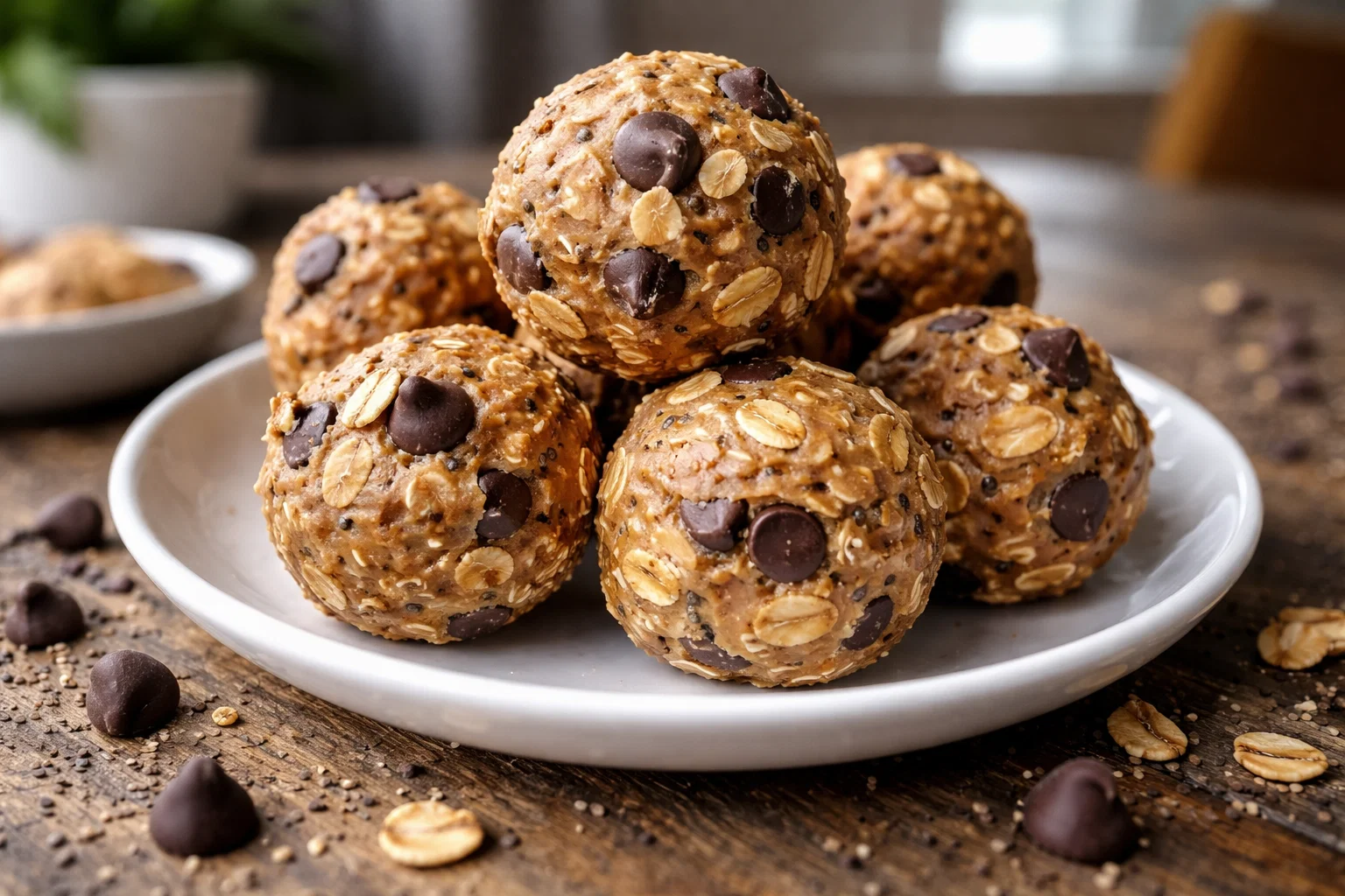 No-Bake Chocolate Peanut Butter Protein Balls