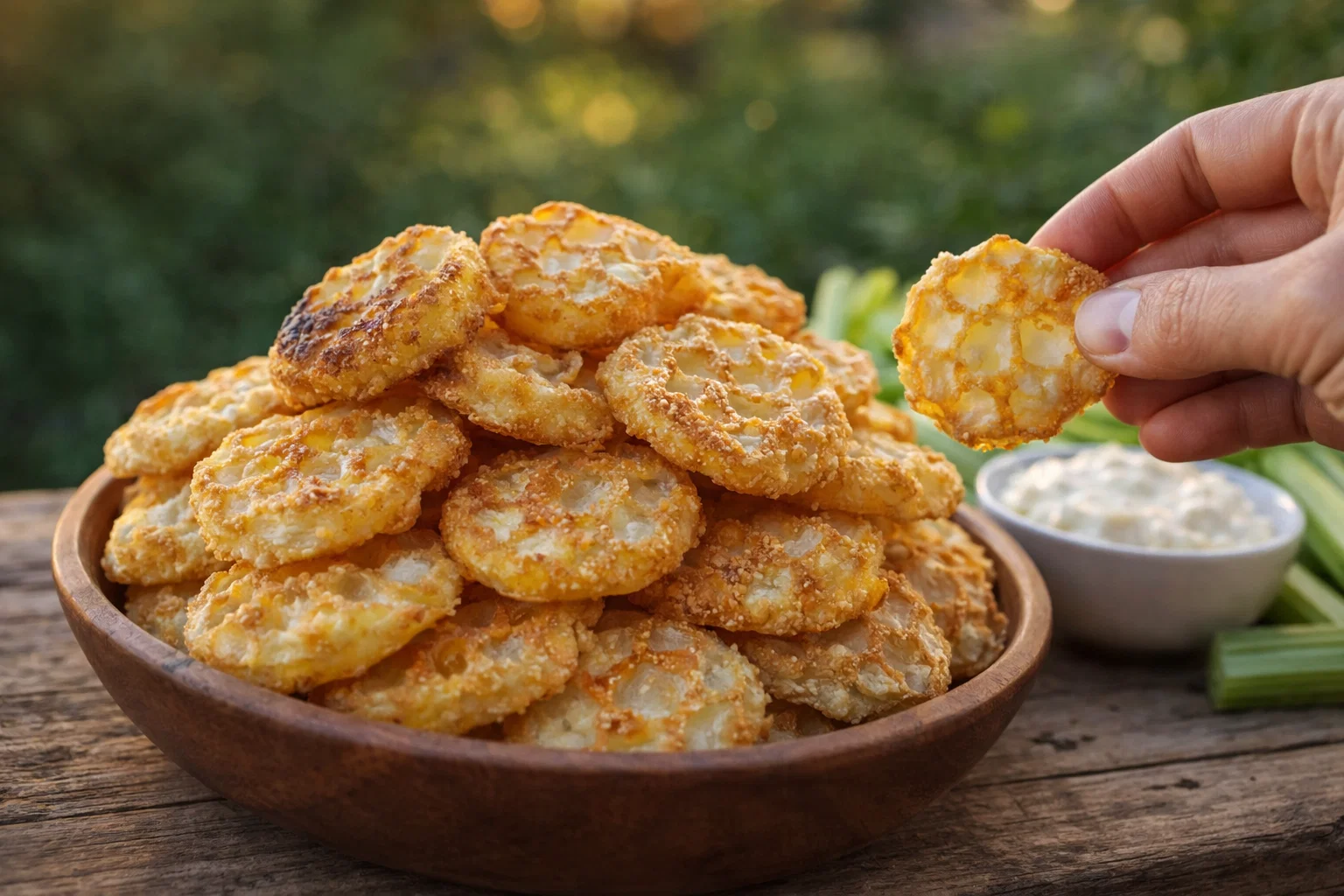 Crispy Cottage Cheese Chips