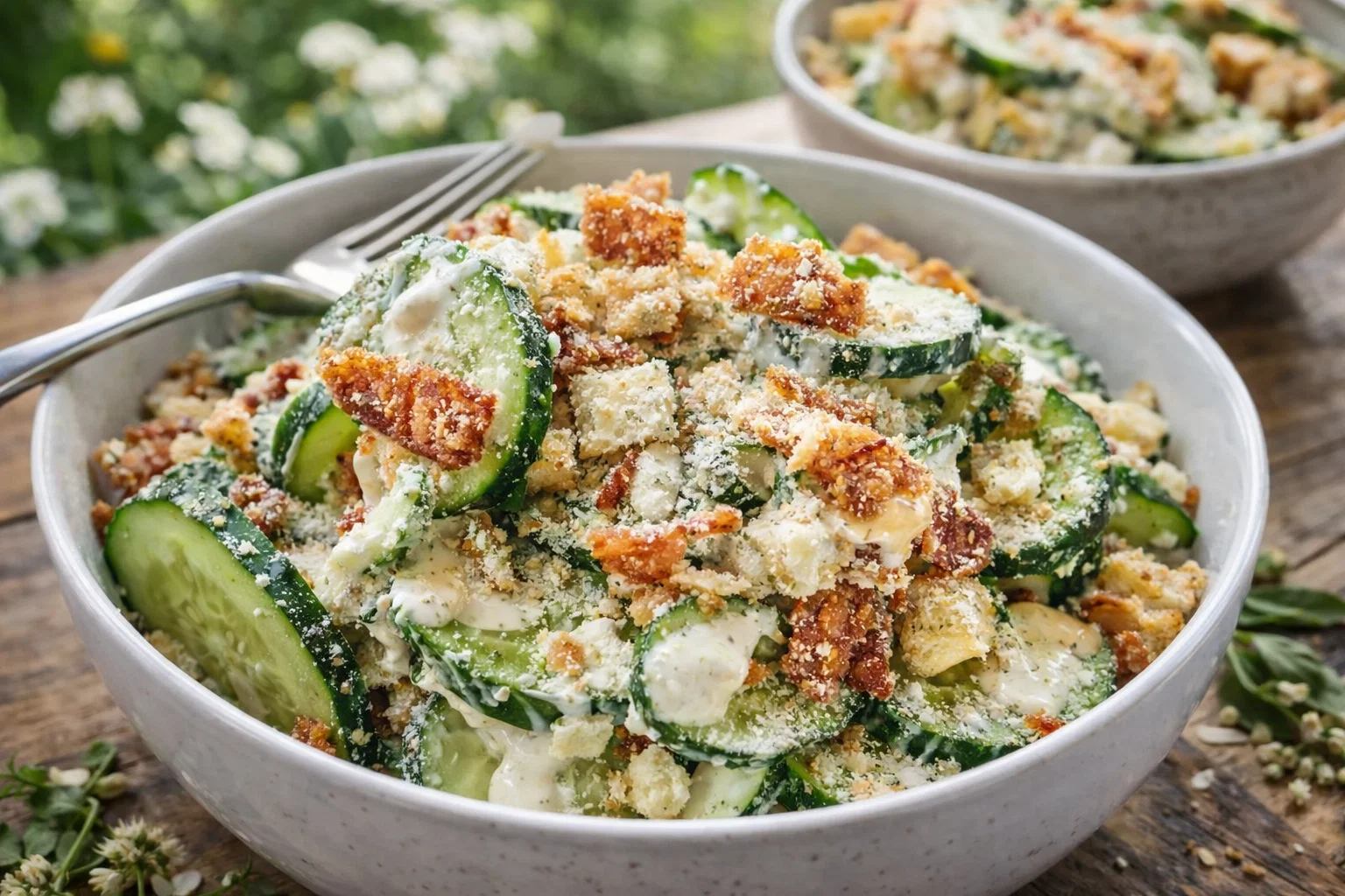 Cucumber Caesar Salad