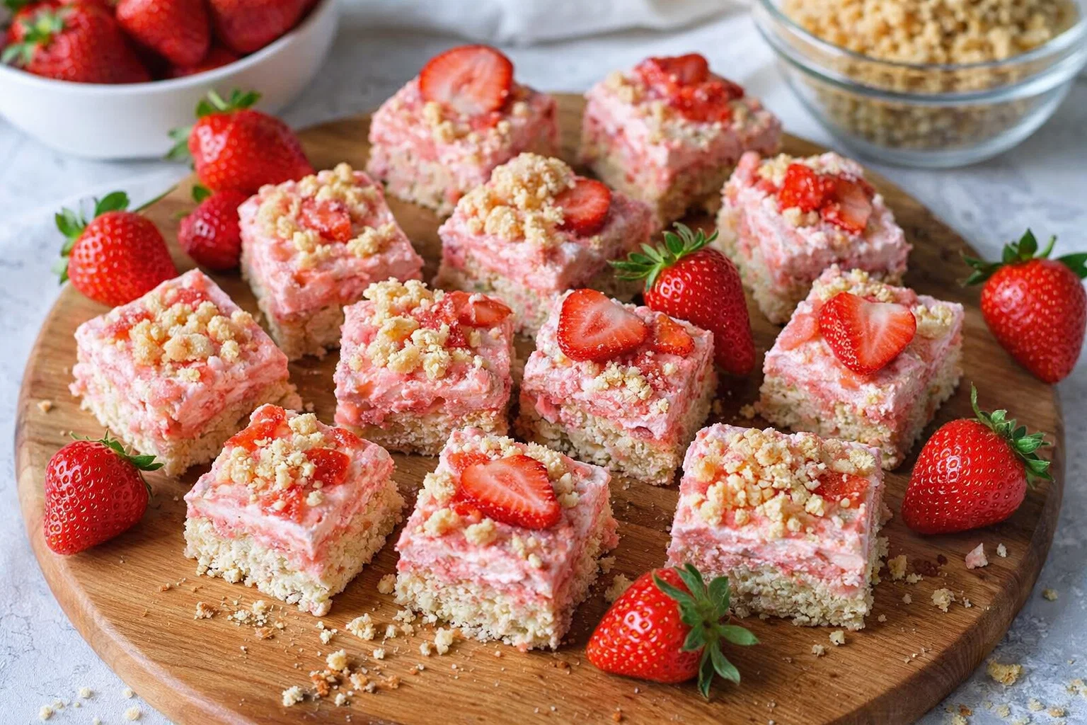 Strawberry Shortcake Rice Krispie Treats